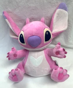 DISNEY STORE PLUSH LILO & STITCH PINK ANGEL FIGURE - 14" - Picture 1 of 12