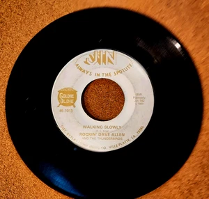 SWAMP POP 45: ROCKIN’ DAVE ALLEN and THE THUNDERBIRDS Walking Slowly/LEE MARTIN - Picture 1 of 2