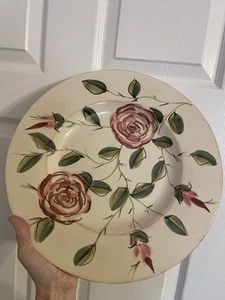 Pier 1 Toscana Roses Serving Platter Hand Painted Pottery Lot of 4 Rare Find - Picture 1 of 3