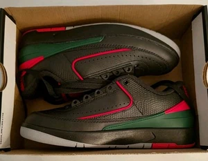 Nike Air Jordan 2 Retro Low (GS) Black/Red/Grey (FJ6869 006) Size 6.5Y - Picture 1 of 9