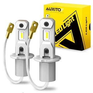 AUXITO H3 LED Fog Light Bulbs 6500K White 300% Brighter Plug n Play Pack of Two - Picture 1 of 12