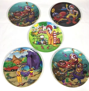 2001 McDonalds 5 NEUE Melamin Figuren Teller 4 verschiedene 9 3/8" breit - Bild 1 von 8