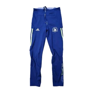 Adidas Womens Blue 3 Stripe Boston Marathon 2022 Leggings Size Small - Picture 1 of 11