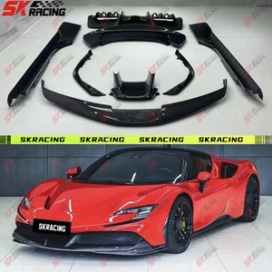 Kits de carrocería de alerón de faldón lateral labio delantero trasero de fibra de carbono seco para Ferrari SF90 20+ - Imagen 1 de 102