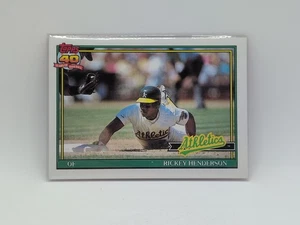 1991 Topps #670 Rickey Henderson Oakland Athletics - Picture 1 of 2