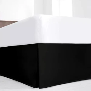 Luxury Pleated King Bed Skirt with Split Corners - 14 Inch Tailored Drop Easy... - Picture 1 of 4