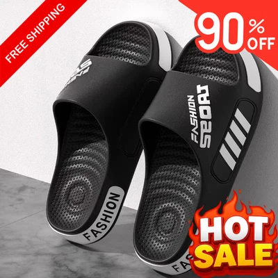 Zapatillas de verano unisex EVA de gran tamaño con puntera abierta chanclas planas para interiores Foto 1 de 4