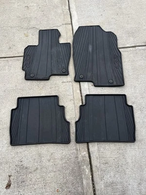 2013-2016 Mazda CX-5 All Weather BLACK Floor Mats Rubber 4 Piece Set OEM Foto 1 de 4