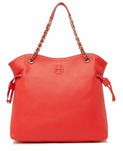 Tory Burch Thea Slouchy Chain Tote in Brilliant Red - Picture 1 of 5