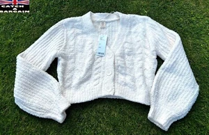 Urban Outfitter Strickjacke Creme Button Down Ballonärmel UVP-44€ (E448) - Bild 1 von 3