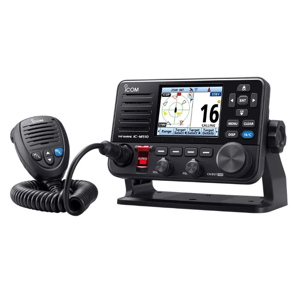 Icom M510 EVO PLUS VHF Radio w/GPS AIS WiFi Marine Boat Fixed Mount 25W N2K DSC - Image 1 of 1