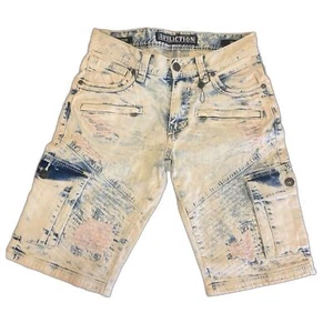 Pantaloncini denim uomo Affliction taglia 30 stone wash - Foto 1 di 7