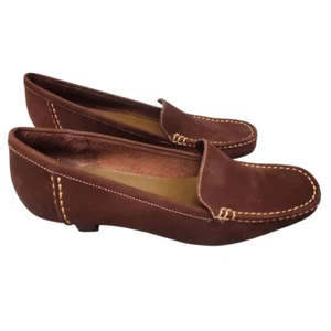 Aerosoles Brown Sued Kitten Heel Slip On Business Casual Comfort Shoes Size 9.5 - Picture 1 of 9