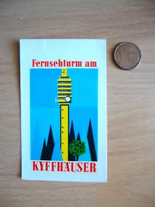 1 Abziehbild Fernsehturm am Kyffhäuser , Thüringen ca. um 1980 , DDR - Bild 1 von 1