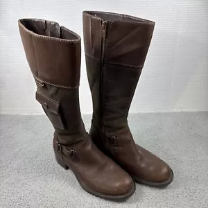 Stivali da equitazione Timberland Charles St. Darcy in pelle con tasche laterali marroni misura 6 larghi - Foto 1 di 20