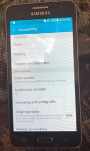 Samsung Galaxy Grand Prine SM-S920L Cell Phone Tracfone Gray LCD Blemish - Picture 1 of 2