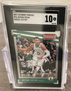 2017-18 Jayson Tatum /199 SP Rookie Panini Threads Dazzle #78 SGC 10 GEM MINT! - Picture 1 of 3