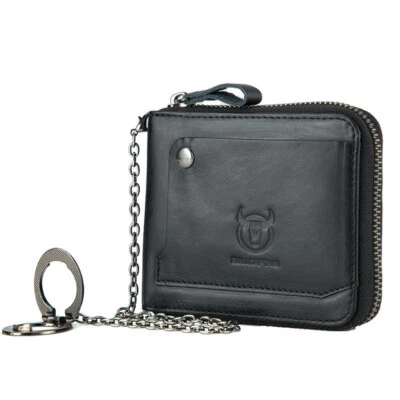 Vintage cowhide men's wallet large capacity holiday gift travel card holder - Image 1 of 4