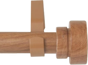 1" Bonnet Faux Wood Single Curtain Rod, 28-48 Inch, Chestnut - Picture 1 of 1