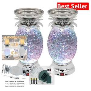 9.5" Color Changing Pineapple LED Lamp - Battery or USB Operated, Set of 2 - Picture 1 of 11