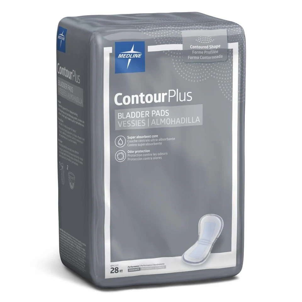 Medline Contour Plus Bladder Pads 28ct - NEW