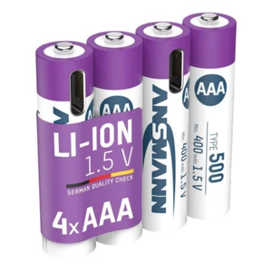 Li-Ion Akkus Micro AAA Typ 500 (min. 400 mAh) 4er Karton - Bild 1 von 1