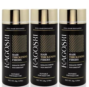 3x KAGOSHI 28g Zagęszczanie włosów Jakość Building Keratin Fibers Natychmiastowe pokrycie - Zdjęcie 1 z 23
