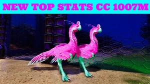 ARK Survival Ascended PvE PC/XBOX/PS5 Top Stats Gigantoraptor 1007M Cotton Candy - Foto 1 di 16