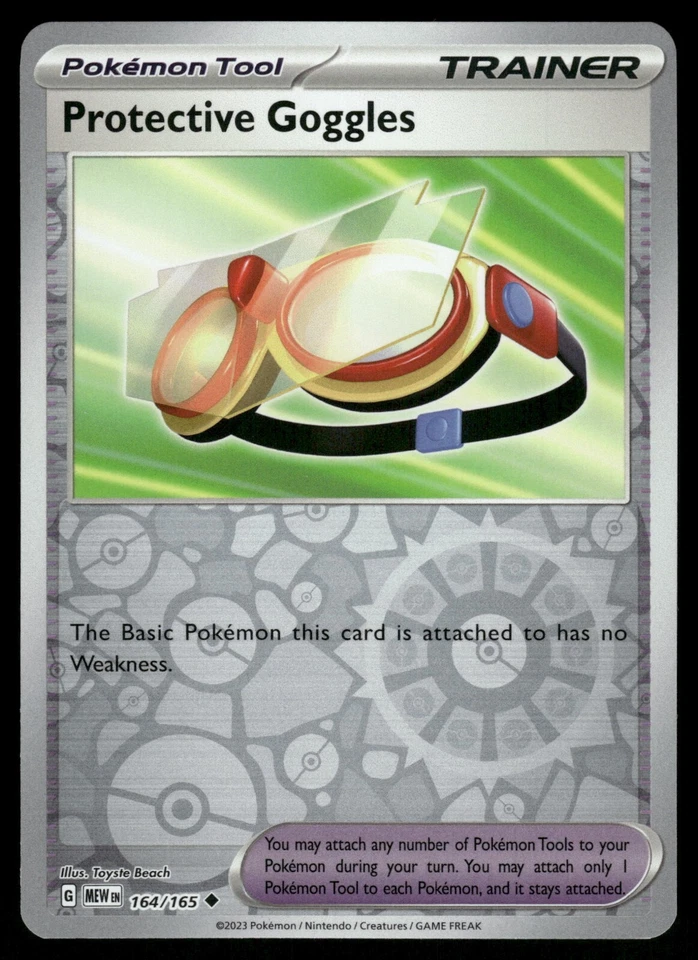 Protective Goggles Reverse Holo NM 164/165 Scarlet & Violet 151 Pokemon Card - Image 1 of 1