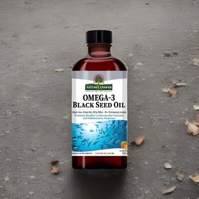 Nature's Answer, Omega-3 con aceite de semilla negra, naranja, 8 fl oz (240 ml) Foto 1 de 2