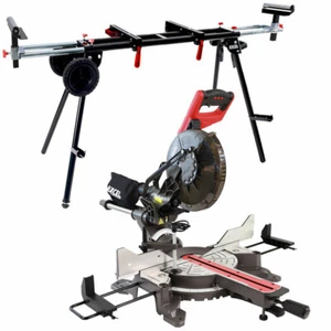 Mitre Saw 10" Compound Sliding 2000W Double Bevel Cut Laser Blade + Wheel Stand - Picture 1 of 10
