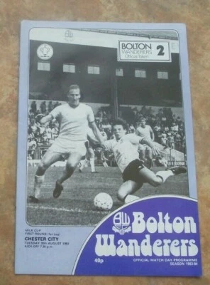1983-84 Bolton Wanderers v Chester City  - League Cup Rd 1 - Image 1 of 2