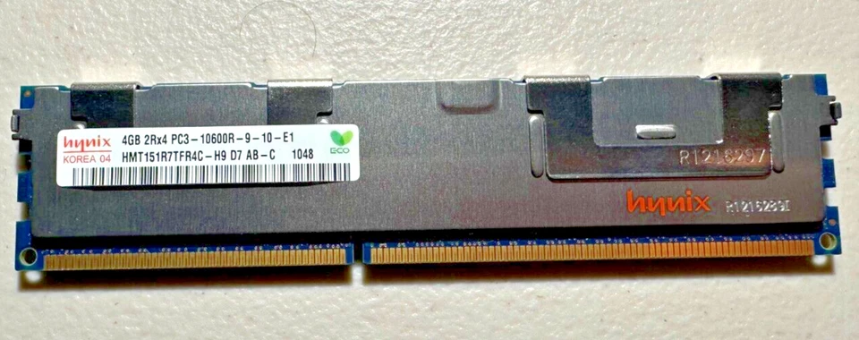 Lot Of 2 Hynix HMT151R7TFR4C-H9 4GB PC3-10600R ECC Server RAM / SNPNN876C/4G - Image 1 of 1