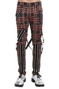 Pantalones Tripp NYC Hombres Bondage Punk [A Cuadros Negros] - Pantalones Bondage, Grunge, Punk - Imagen 1 de 13