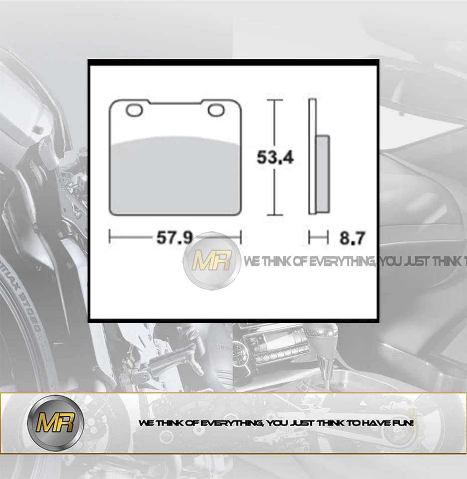FOR SUZUKI CAVALCADE 1400 FROM 1987 TO 1988 FRONT BRAKE PADS SEMI METALLIC BRAKI - Image 1 of 1