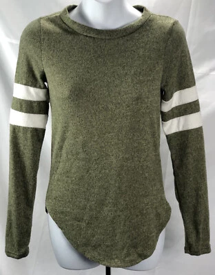 Nuevo con etiquetas Camiseta Jersey Punto Gaze S Verde Manga Larga Dobladillo Redondo Deportivo Grunge Fútbol Foto 1 de 4