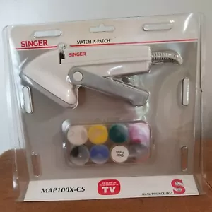 BRAND NEW SINGER SEWING COMPANY MATCH-A-PATCH HOLE & TEAR MENDER KIT MAP100X-CS - Picture 1 of 1