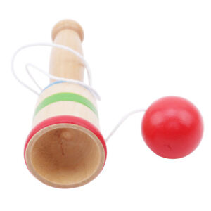 Kendama Cup Ball Game Traditional Japanese Wooden Wood Kids Educational Toy R