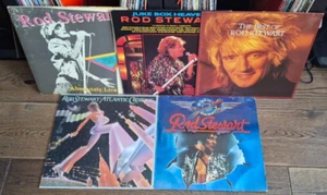 Job Lot - Rod Stewart - 5xLPs - Atlantic Crossing, Absolutely Live, The Best Of - Picture 1 of 7