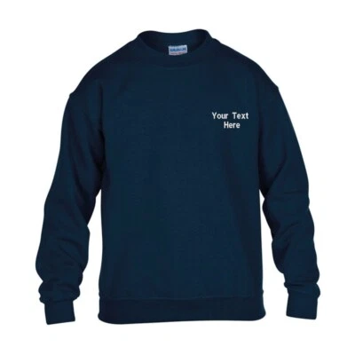 Personalised Embroidered Gildan Pullover Sweatshirt Heavy Blend Youth Crew Neck - Image 1 of 4