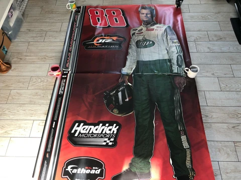 FATHEADS DALE EARNHARDT JR. 3 FT X 7 FT. # 88, NASCAR DRIVERS VINYL Cover