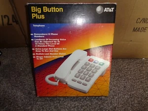 NOWY AT&T Big Button Plus Telefon stacjonarny Przyciski awaryjne NOS NIB - Zdjęcie 1 z 2