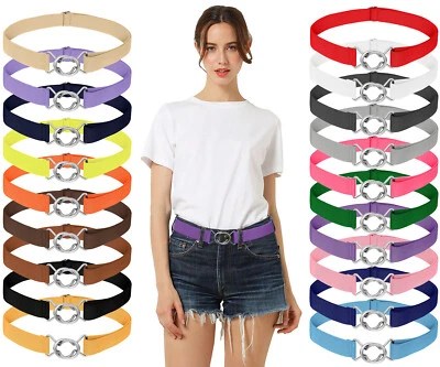 Falari Women Stretch Belt Adjustable Web Metal Buckle All Occasion Dress Belt - Image 1 of 4