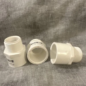 (5x) CHARLOTTE PVC SCH-40 FEMALE SLIP-IN 1 in. TO 1 IN. MALE THREADED REDUCER - Picture 1 of 3
