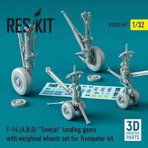RSU32-0087 1:32 F-14 A,B,D Tomcat Fahrwerke Weighted Wheels für Trumpeter - Bild 1 von 13