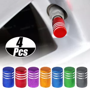 4pcs Aluminum Tire Valve Air Dust Cover Stem Caps - Wheel Car Truck SUV Bike - Picture 1 of 19