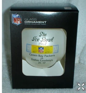 Green Bay Packers vs Dallas Cowboys 1967 The Ice Bowl CHRISTMAS ORNAMENT Neu im Karton - Bild 1 von 1