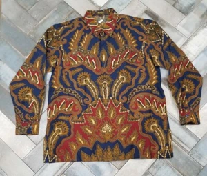 Danar Hadi Langarmhemd mit Batikmuster und Knopfleiste Größe LLL  - Bild 1 von 17