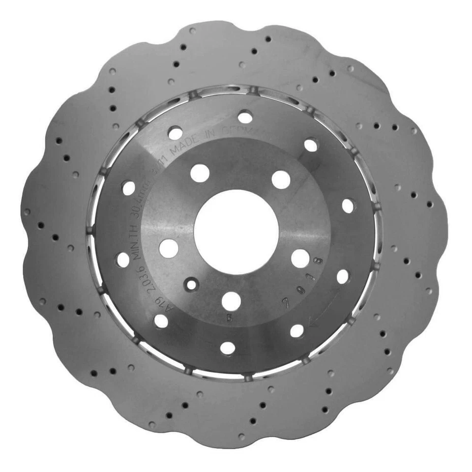 Rotor de freno de disco SHW Performance perforado con hoyuelos ondulado 2 piezas 356 mm para Audi R8 Foto 1 de 1