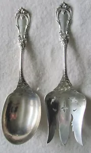Burgunder Schilf und & Barton Sterlingsilber Gabel Löffel Salat Servierset Nr. 1 - Bild 1 von 2